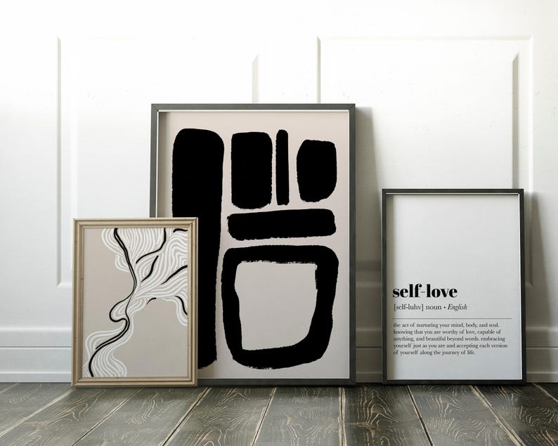 Impresión de definición de amor propio / Arte de pared de amor propio / Impresión de definición / Póster minimalista / Arte de pared imprimible para decoración del hogar / Descarga digital imagen 4