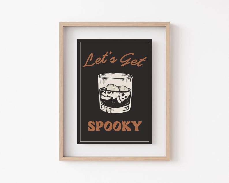 nostalgic halloween wall art set | retro halloween digital prints | halloween decor | halloween posters | kikiandnim | digital download image 8