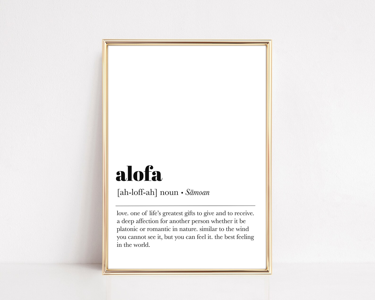 Alofa Definition Print Love Definition Poster Samoan Etsy