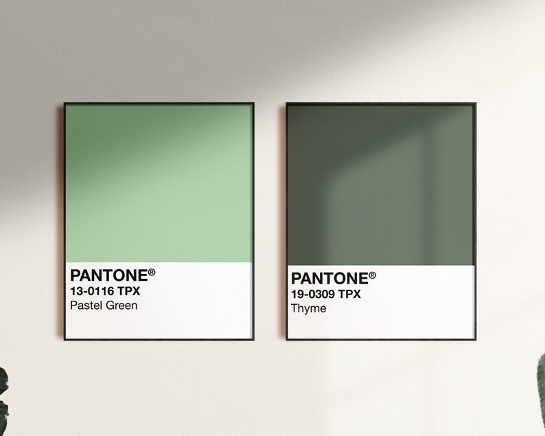 Pantone thyme print pantone art pantone print pantone Etsy