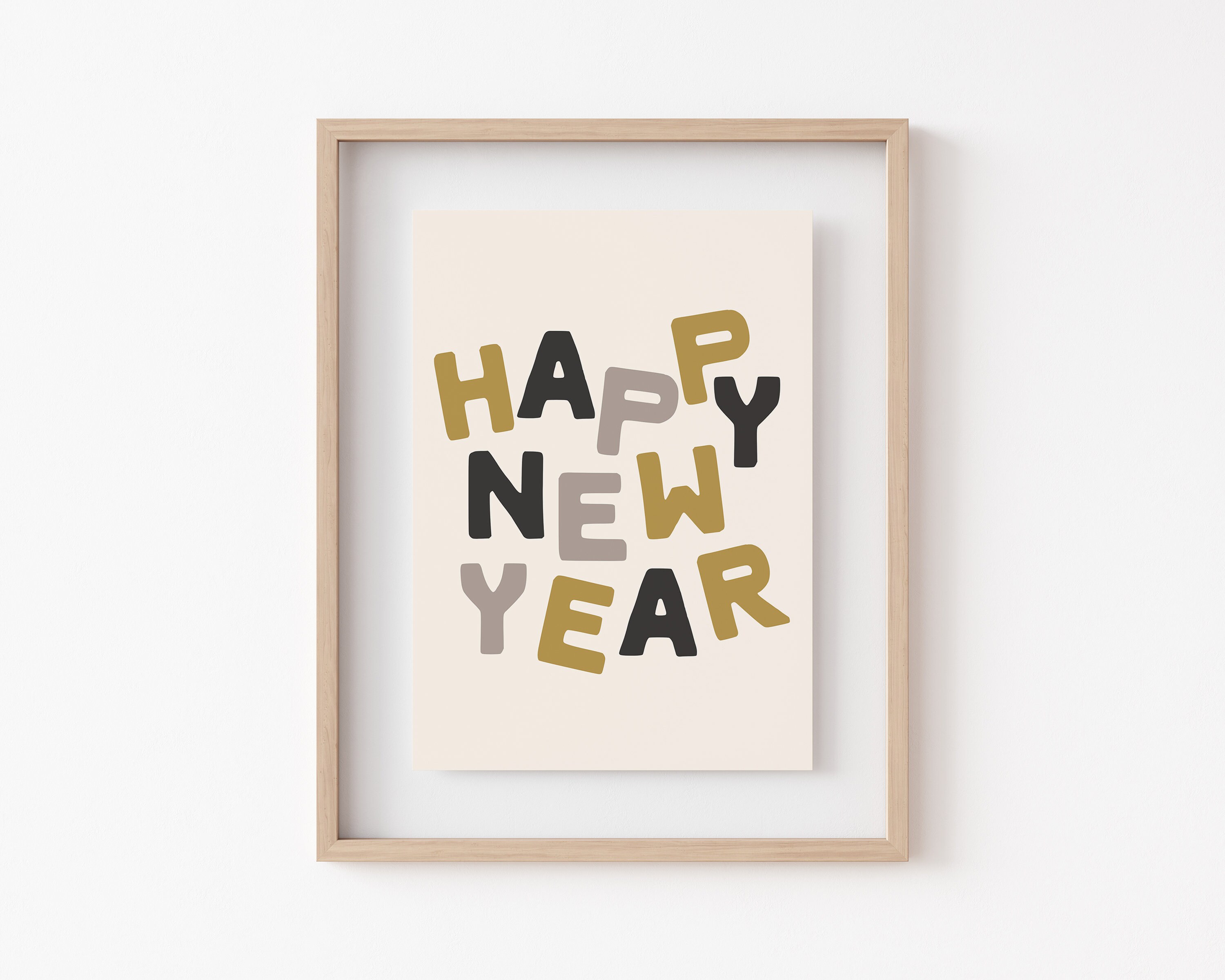 Retro New Years Eve Print Printable Happy New Year Sign - Etsy