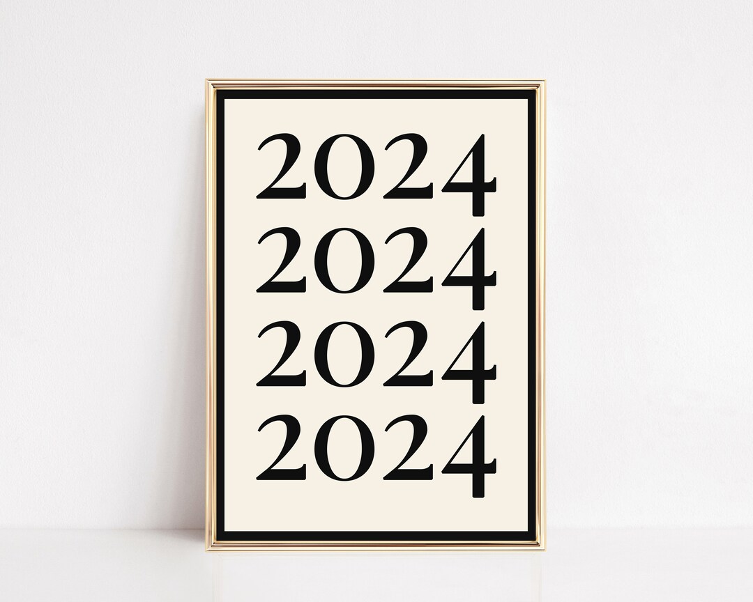 New Year 2024 Printable Nye Decor New Years Eve Decorations Printable ...