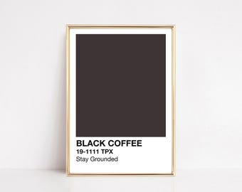 coffee wall art | coffee print | coffee bar decor | coffee poster | minimalist coffee printable | cafe art | kikiandnim | digital download