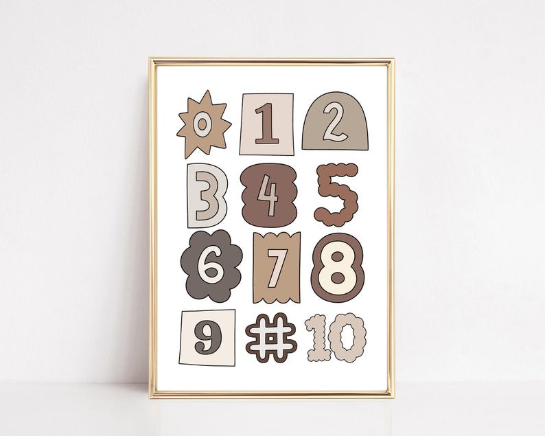 Arte de pared para habitación de niño / Láminas para habitación de niño / Arte neutro para habitación de niño / Juego de 9 / KIKIANDNIM / Descarga digital imagen 8