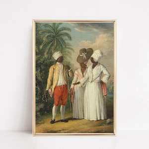 vintage art prints | antique wall art | printable oil painting | african american wall art | vintage print | african art | digital download image 1