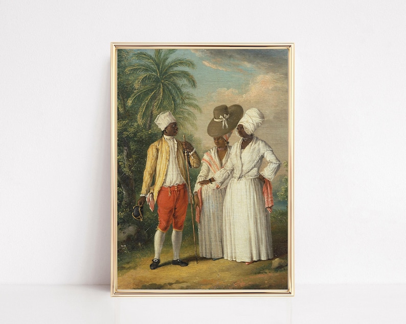 vintage art prints | antique wall art | printable oil painting | african american wall art | vintage print | african art | digital download image 1