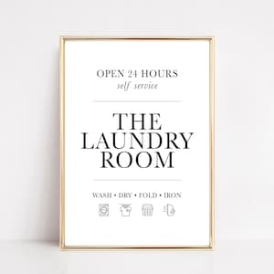 laundry room sign | laundry room decor | laundry room art | laundry room poster | minimalist home decor | kikiandnim | digital print