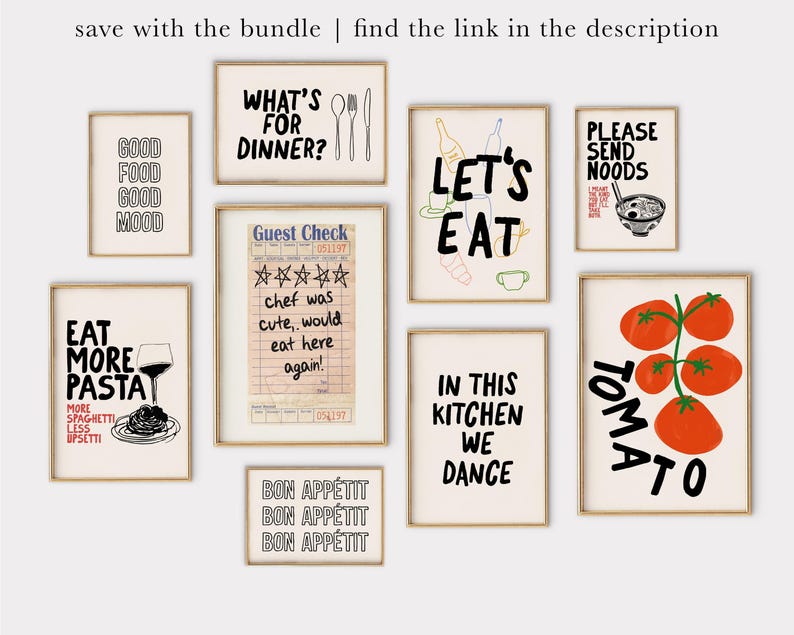 chef was cute guest check print | kitchen wall art | cute kitchen decor | kitchen poster | kikiandnim | digital print | printable wall art image 6