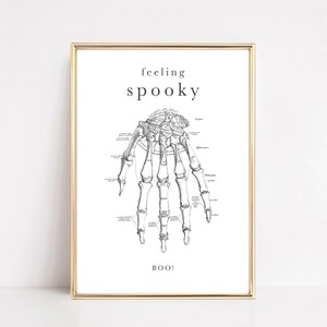 anatomy art | halloween home decor | anatomy poster | spooky decor | minimalist black and white halloween poster | kikiandnim digital print