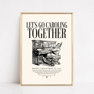 neutral christmas print | vintage santa print | christmas decor | christmas wall art | christmas poster | kikiandnim | printable wall art