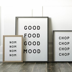 Kitchen Prints 6 PRINTABLES Kitchen Decor Kitchen Wall Art Dining Room ...