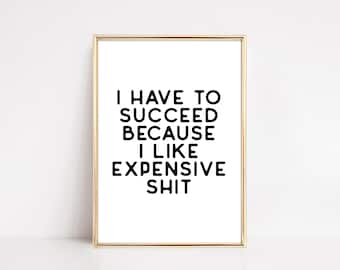 funny home office wall art | home office decor | motivational poster | entrepreneur wall art | kikiandnim | printable wall art