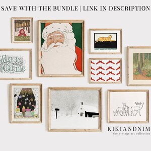 Kitschy Vintage Santa Print | Retro Christmas Decor | Holiday Printable Wall Art (Digital Download) image 7