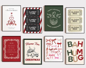 modern christmas wall art | 20 christmas printables | christmas decor | christmas poster | holiday decor | kikiandnim | digital prints