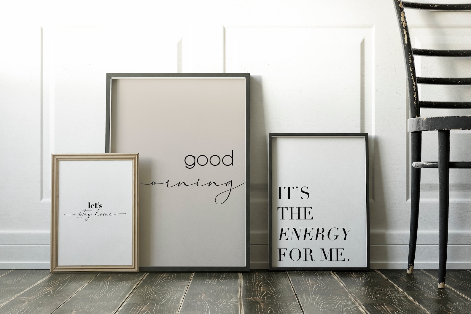 Good Morning Good Night Wall Art Set of 2 Prints Above Bed Etsy