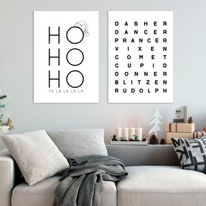 Christmas Wall Art | 20 Christmas Prints | Black and White Christmas ...