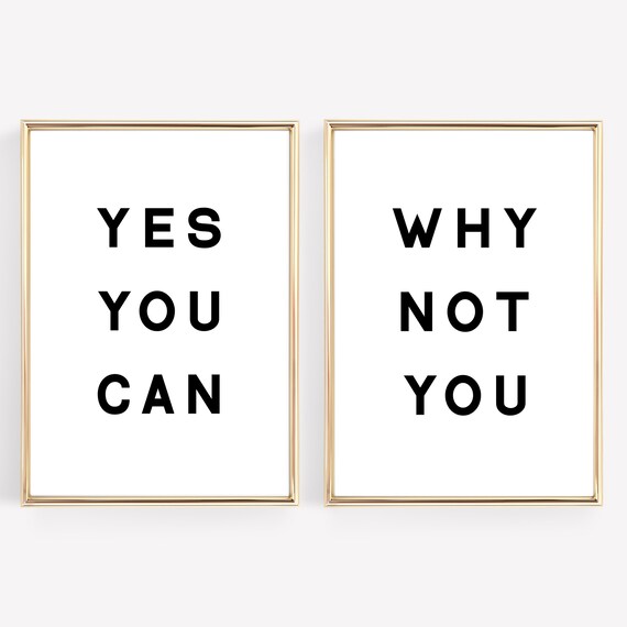 office wall art | home office decor | inspirational wall art | motivational poster | set of 2 art prints | kikiandnim | printable wall art