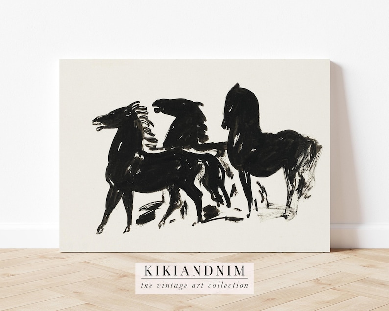 ヴィンテージ馬アートプリント | アンティーク馬エッチング | ヴィンテージ印刷可能ウォールアート | 農家の装飾 | 馬術プリント | デジタルダウンロード 画像 6