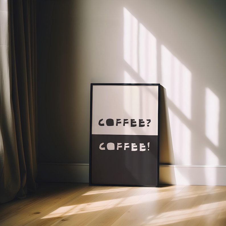 Coffee Station Sign | Kitchen Wall Art Print | Espresso Poster | Funny Typography Print | UNFRAMED | KIKIANDNIM