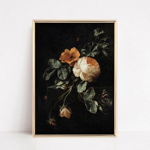 dark academia decor | dark vintage botanical print | fall print | autumn wall decor | dark academia print | kikiandnim | printable wall art