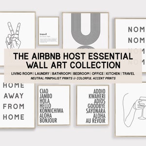 art mural airbnb | 48 IMPRIMABLES | signalisation airbnb | airbnb imprimable | décor airbnb | hôte airbnb | VBO | location de vacances | téléchargement numérique