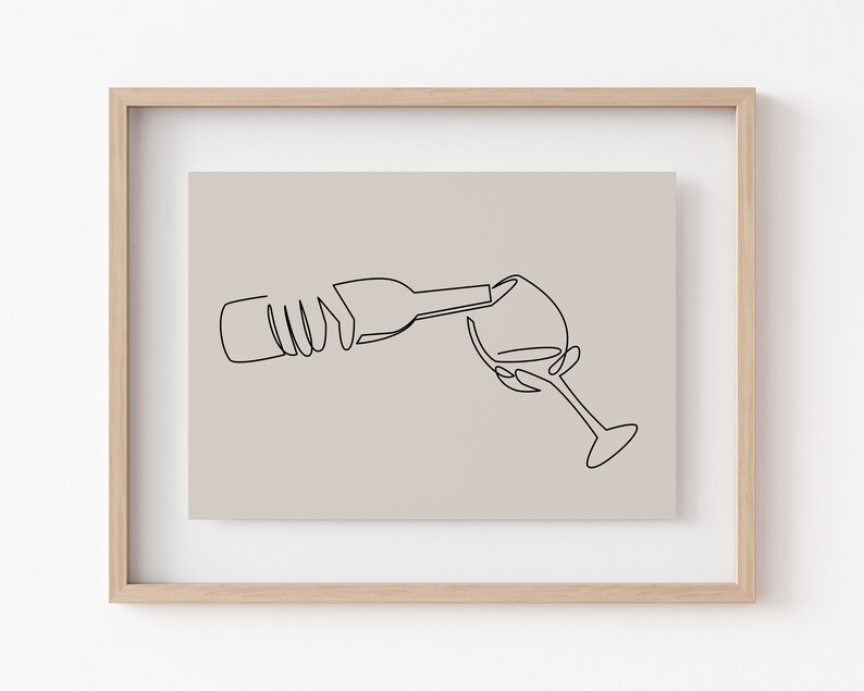 Printable Wall Art for Bar Cart Neutral Wall Art Cheers Etsy