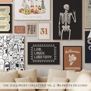 méga lot de collection halloween | 80 IMPRIMABLES | décoration d'halloween | affiches d'halloween | art mural Halloween | kikiandnim | art numérique