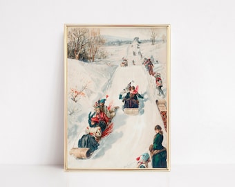 vintage christmas decorations | vintage printable wall art | vintage winter print | antique christmas art print | kikiandnim | digital print
