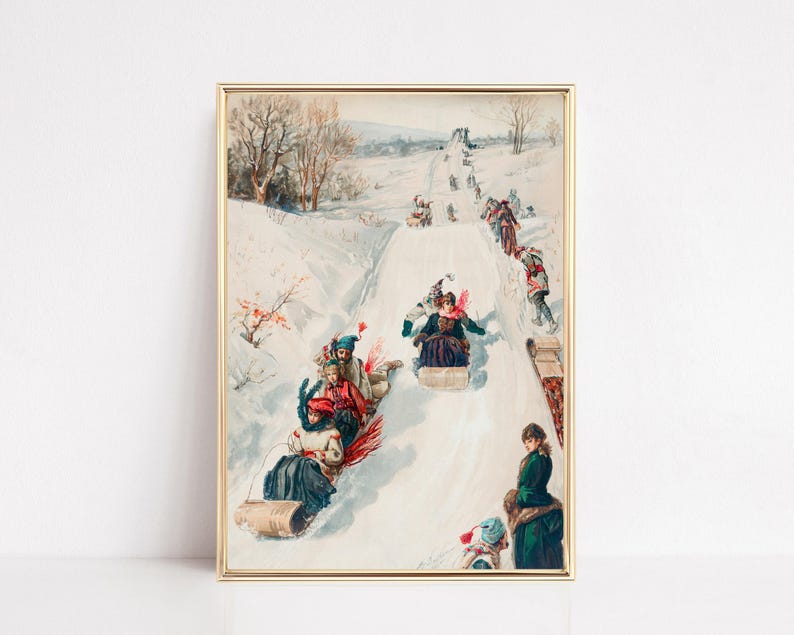 vintage christmas printable wall art