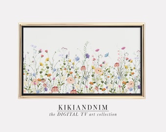 samsung frame tv art spring | spring flowers | the frame tv art | floral art for frame tv | wildflowers | kikiandnim | digital tv art