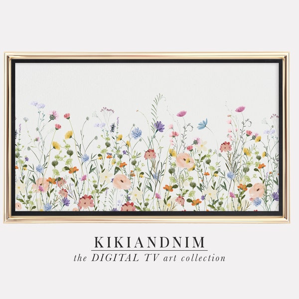 cadre tv art printemps samsung | fleurs de printemps | le cadre tv art | floral pour cadre tv | fleurs sauvages | kikiandnim | art de la télévision numérique