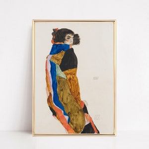 egon schiele moa | egon schiele print | eclectic art | vintage art print | fine art print | antique art | vintage print | digital download