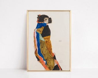 egon schiele moa | egon schiele print | eclectic art | vintage art print | fine art print | antique art | vintage print | digital download