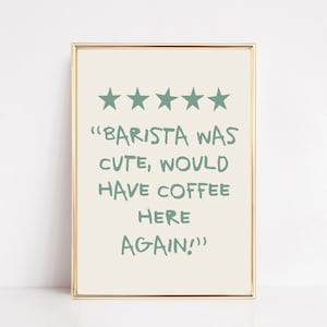 Arte mural de café / Impresión en verde salvia / Póster de café / Impresión de calificación de barista / Regalo para amantes del café / Impresión de cocina / Kikiandnim / Arte digital