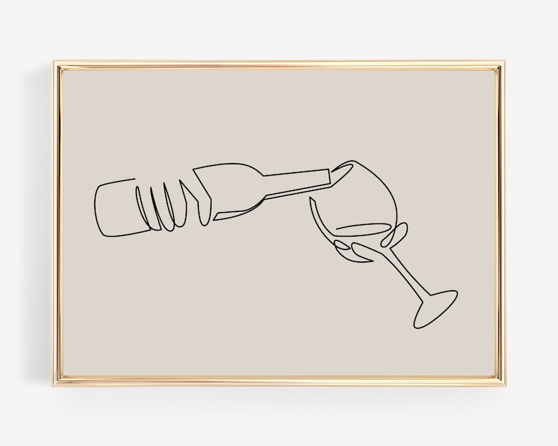 Printable Wall Art for Bar Cart Neutral Wall Art Cheers Etsy