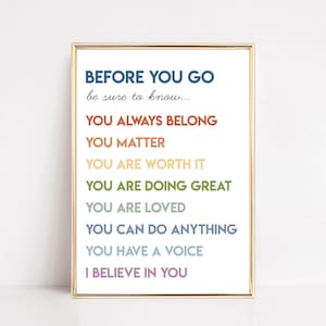 Decoración de aula con mentalidad de crecimiento / Póster inspirador / Arte mural de afirmación para niños / Arte positivo para el aula / Kikiandnim / Impresión digital