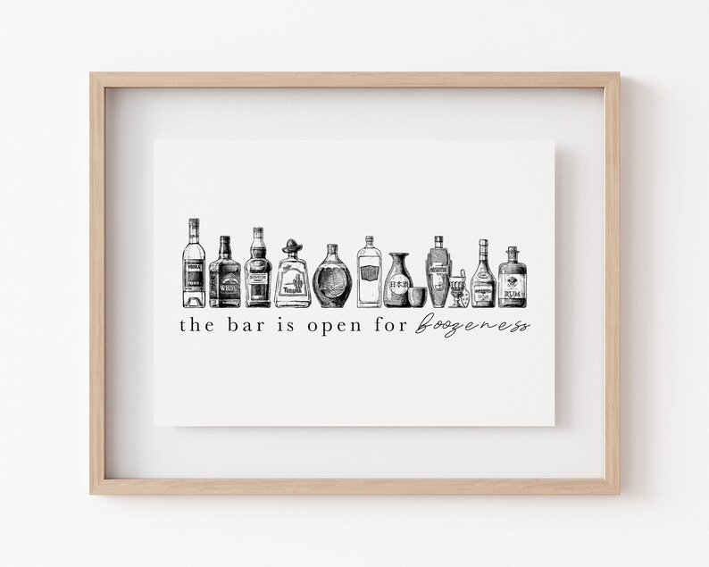 Bar Cart Decor Bar Sign Bar Art Prints Bar Cart Etsy