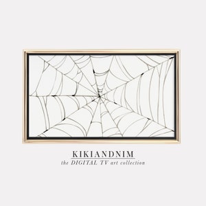 samsung frame tv art halloween | the frame tv art | spider web art for frame tv | halloween frame tv art | kikiandnim | digital download