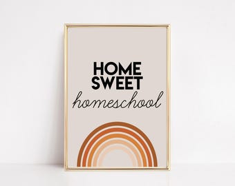 home sweet homeschool printable | home sweet homeschool sign | home school decor | homeschool sign | homeschool poster | instant download
