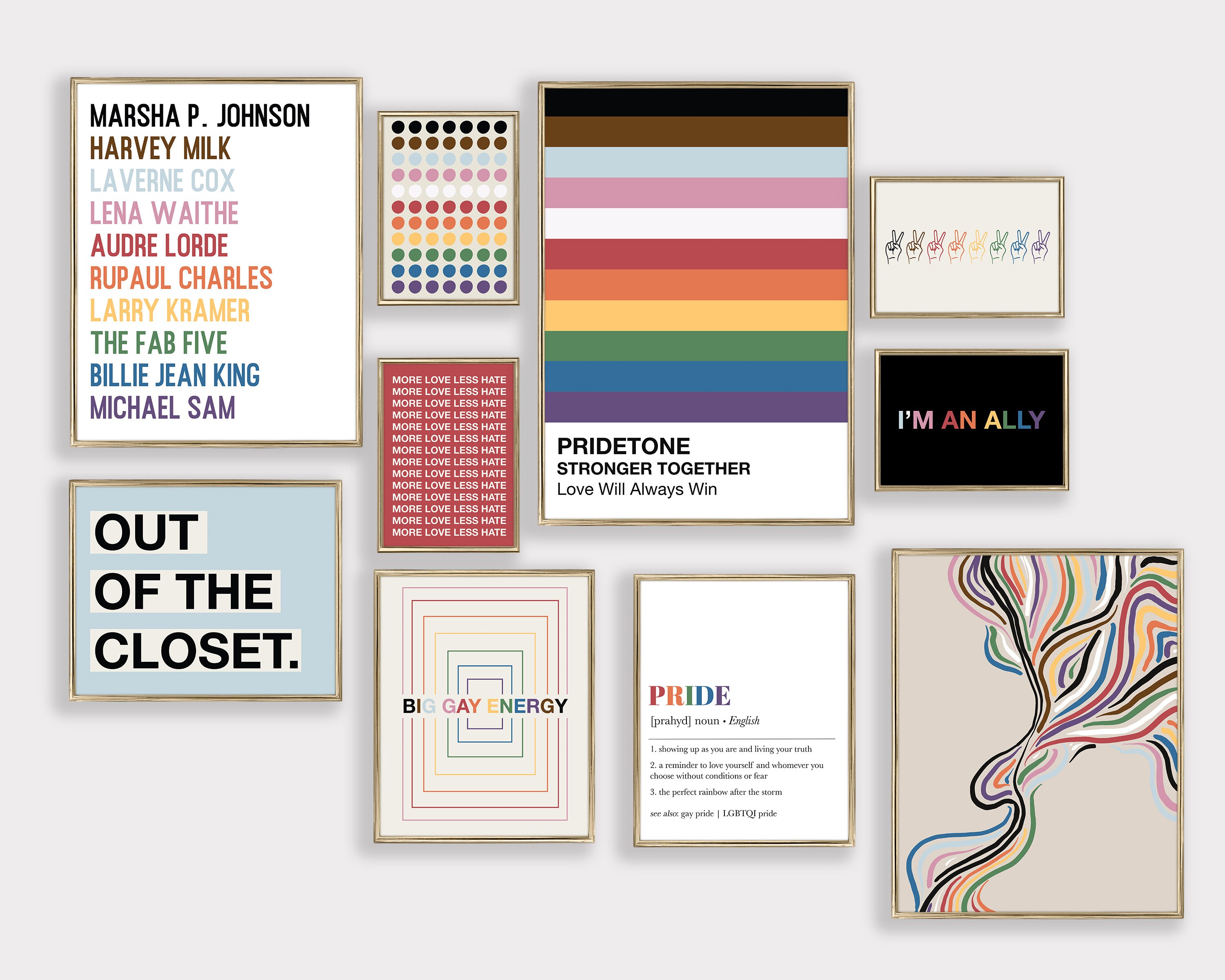 Pride Wall Art 10 PRINTABLES LGBTQ Gift Lgbt Pride Decor - Etsy Canada