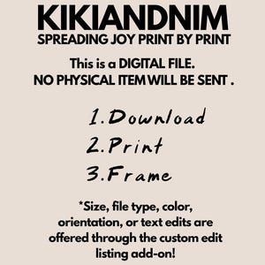 Arte de pared para habitación de niño / Láminas para habitación de niño / Arte neutro para habitación de niño / Juego de 9 / KIKIANDNIM / Descarga digital imagen 9