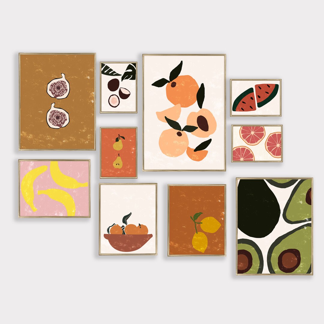 Boho Kitchen Wall Decor | Kitchen Wall Art Set of 10 PRINTABLES ...