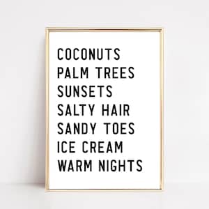 beach wall art | beach house decor | summer wall art | beach print | beach house sign | gift for beach house | kikiandnim | digital print