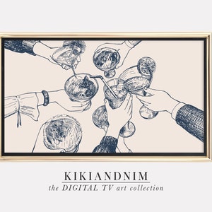 sztuka tv samsung frame | ładna sztuka tv frame | sztuka marynarki wojennej na ramkę tv | nowoczesny wystrój baru | sztuka tv frame | kikiandnim | pobieranie cyfrowe