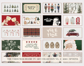 samsung frame tv art christmas | set of 100 | christmas frame tv art | christmas art for the frame tv | the frame tv art winter | kikiandnim