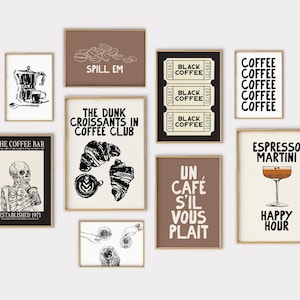 trendy kitchen wall art mega bundle | 30 KITCHEN PRINTS | aesthetic kitchen decor | cute dining room wall art | kikiandnim | digital prints image 4