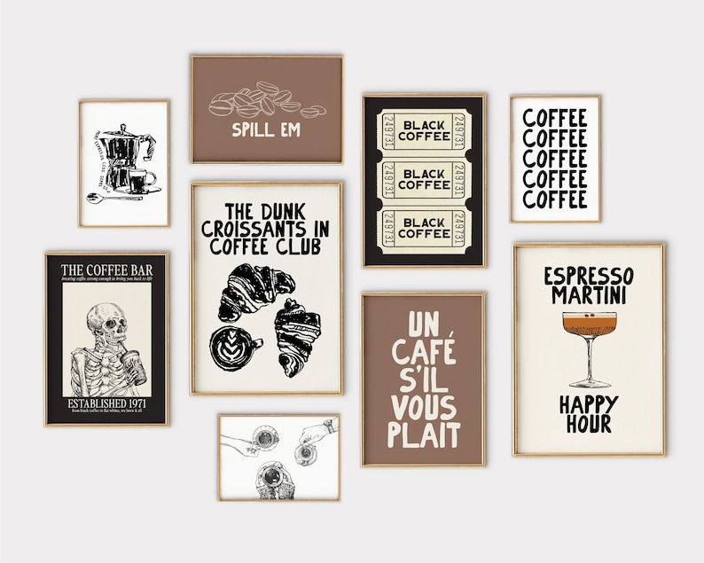 trendy kitchen wall art mega bundle | 30 KITCHEN PRINTS | aesthetic kitchen decor | cute dining room wall art | kikiandnim | digital prints image 4