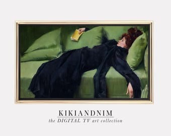 samsung frame tv art | dark moody frame tv art | the frame tv art | art for frame tv | living room tv art | kikiandnim | digital tv art