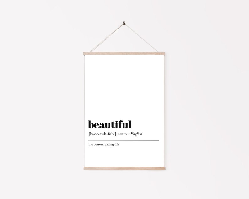 beautiful definition print | self love wall art | affirmation wall art | friendship gift for women | kikiandnim | printable wall art image 4