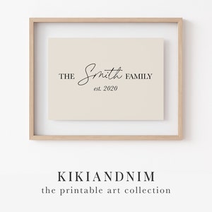 custom family print personalized gift minimalist family name sign customized christmas gifts kikiandnim custom digital art image 9